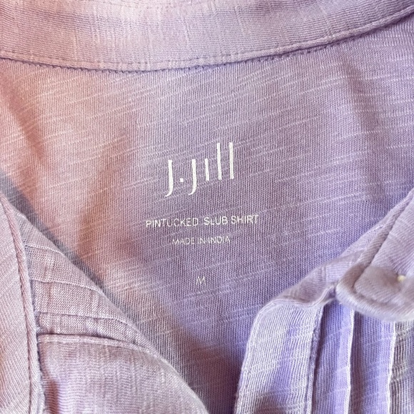 JJill Pintuck Slub Top light purple med. - Picture 9 of 11